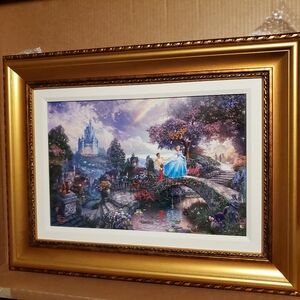 THOMAS KINKADE CINDERELLA WISHES UPON A DREAM 12 x 18 (Framed)